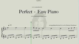 Perfect  -  Easy Piano chords