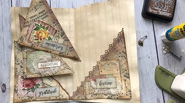 Easy Corner Pockets Junk Journal Tutorial, Junk Journal Pocket Ideas, Junk Journaling Ideas
