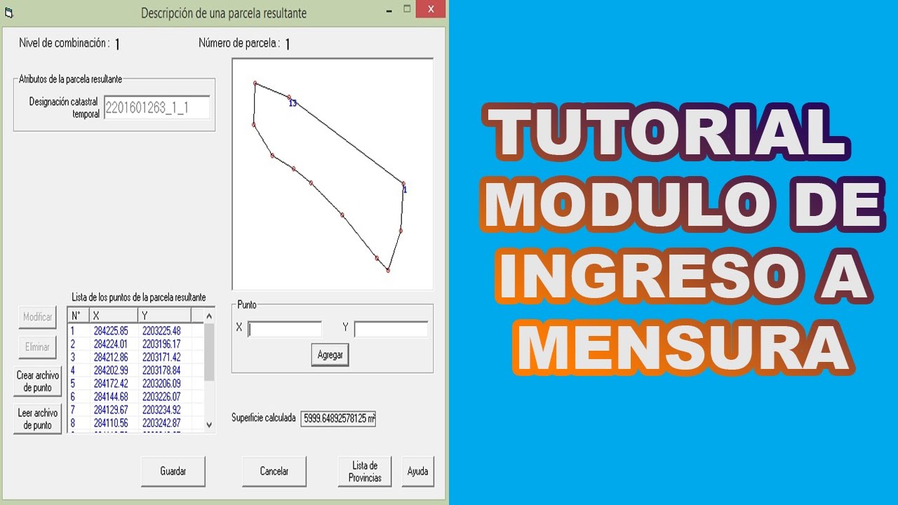 Modulo de ingreso a mensura - MIN, XML
