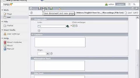 TYPO3 - Tutorial for Editors: Four Minutes Introduction in TYPO3 4.2