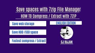 How to Compress - Decompress - Extract - Large / Massive files with 7zip (English version) screenshot 2