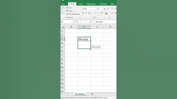 Autofill Weekdays in Excel