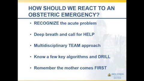 Obstetric Emergencies