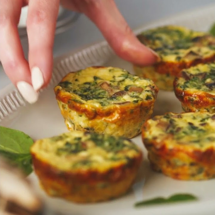Best Mini Quiche Recipe - Mushroom Spinach and Feta Mini Quiches
