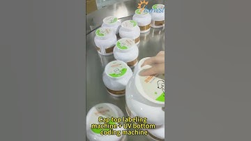 How to Label Tops and Code Bottoms: Automatic Cap Labeler + UV Laser Coding Machine Demo #shorts