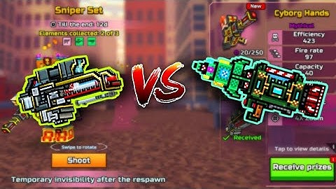 Sniper Set, Destruction System VS Christmas Ultimatum Damage Test & Comparison - Pixel Gun 3D