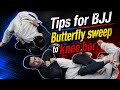 【Tips for BJJ】 バタフライスイープからのニーバー Butterfly sweep to Knee bar
