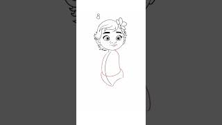 How To Draw Baby Moana Step By Step | Tip of pencil | How To Draw Baby Moana Step By Step | Tip of pencil |