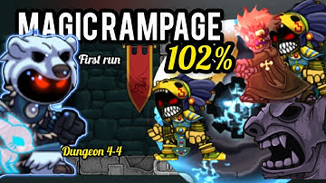 Rampage Mode 102% | Dungeon 34 | First Run | All Secret Areas | Magic Rampage