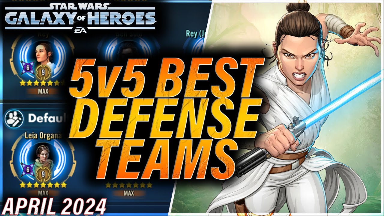 BEST 5v5 DEFENSE TEAMS April 2024  starwars  galaxyofheroes  grandarena  gac  swgoh