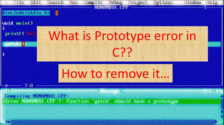 What is Prototype error in Turbo c++|How to handle it|TechWebShow