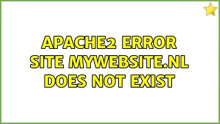 Apache2 ERROR: Site mywebsite.nl does not exist