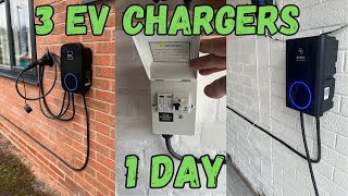 Installing 3 EV Chargers In 1 Day!