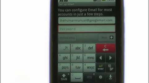 Email setup | LG Optimus One | The Human Manual