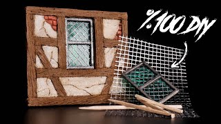 How to Scratch Build TINY WINDOWS for Terrain, Dioramas, Models, or Dollhouses