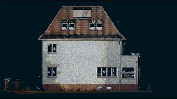 Facade orthophoto image from point cloud without inside points