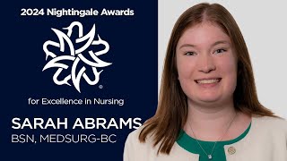 2024 Nightingale Award Recipient: Sarah Abrams