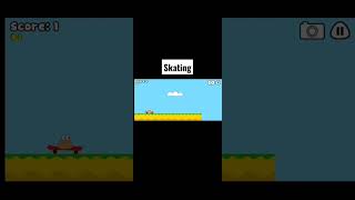 Pou try to skating #skateboarding #games #pou