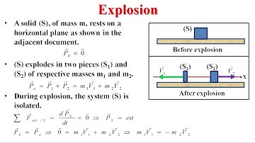 Explosions - Conservation of Linear Momentum