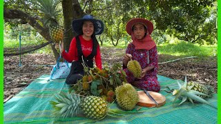 At Srae Ambel district, Visit Rambutan And Durian Garden! Cambodia Fruit Season.