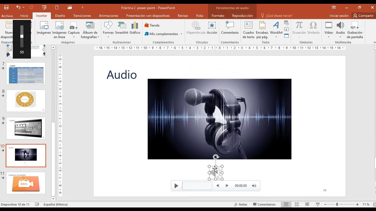 Cómo grabar un audio en power point YouTube