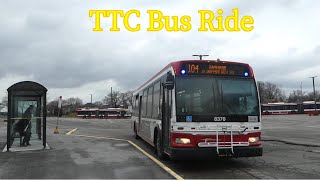 Toronto TTC 104 Faywood Bus Ride - Full Route 1/5/2023