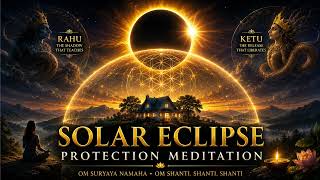 Solar Eclipse Protection Meditation 🌑✨ | Powerful Energy Cleansing, Protection & Rahu Ketu Healing