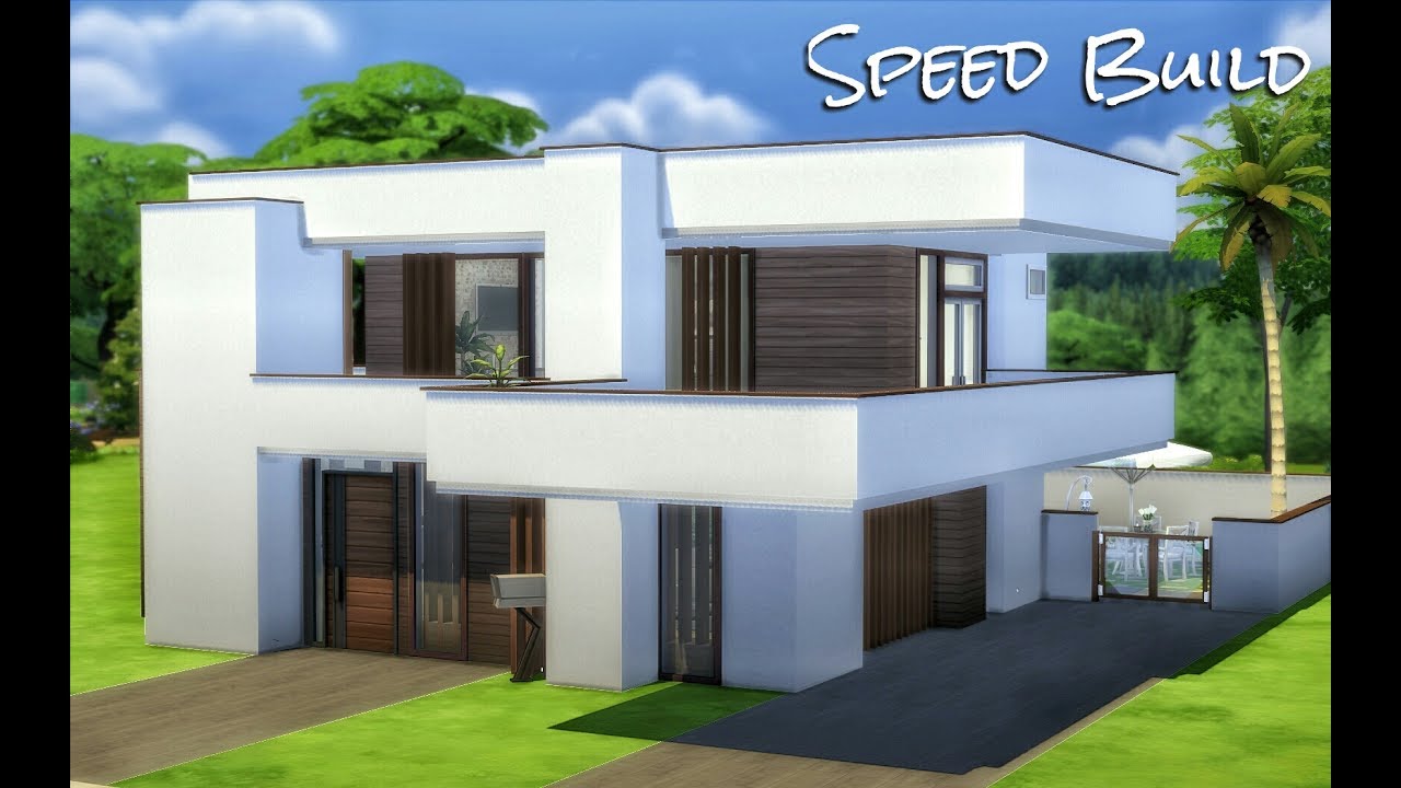Los Sims 4 Speed Build - Modern House Newcrest - YouTube