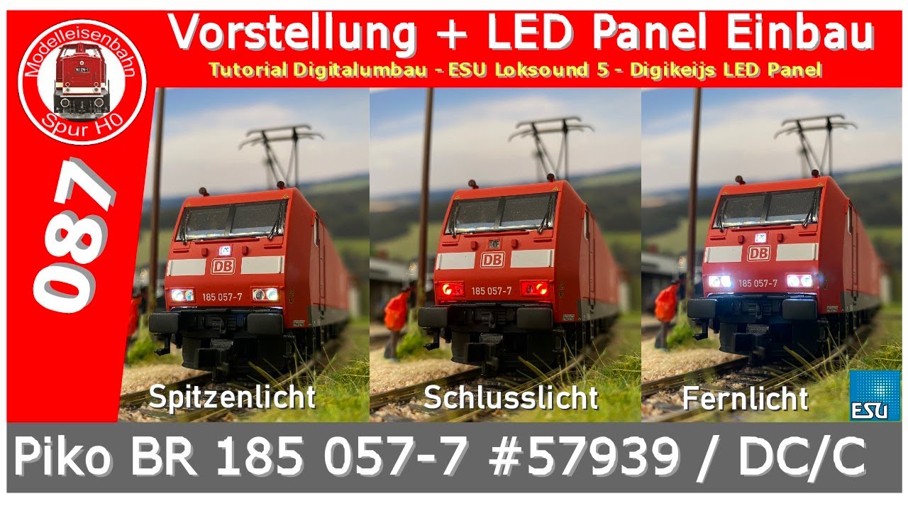 Piko BR185 #57939 Digitalisierung + LED Einbau und Programmierung eines ESU Loksound 5 Decoders
