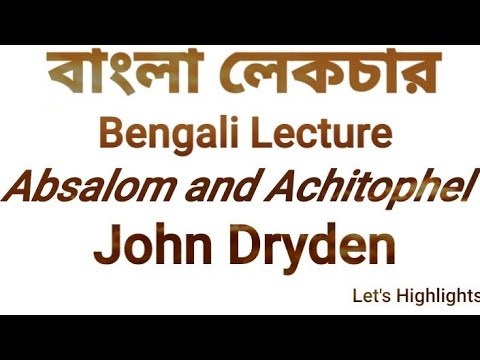 Absalom And Achitophel By John Dryden Summary In Hindi Youtube
