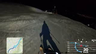 Ski randonnée - 07022026 - Croix de Chamrousse - Roche Béranger en mode nocturne.