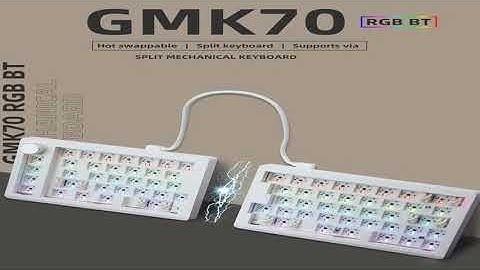 A must-have product! GMK70 Split Type Customized Gaming Mechanical Keyboard Kit Hot swappable Gask