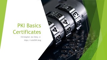 PKI Basics II - Certificates