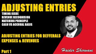 Adjusting the Accounts ;Adjusting Entries for Deferrals Part 1 in URDU | HINDI