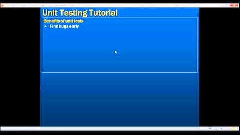 Benefits of unit testing