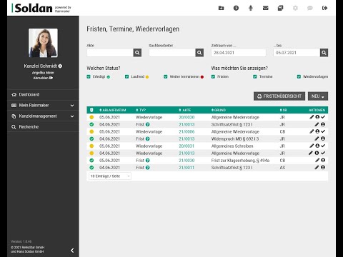 Digitales Fristenmanagement - Tutorial Teil 1