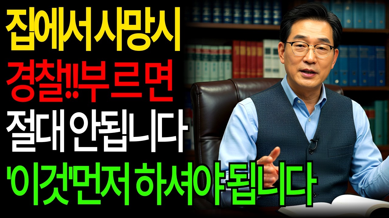 60세 이후에 꼭 알아야 할 집에서 부모님 사망하면 꼭 알아야 할 장쳬절차와 사후처리모르면 큰 낭패를 봅니다. | 노후사연｜오디오북｜노후 지혜｜삶의 지혜