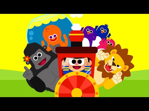 [동요 노래방] 동물기차🚂 | 크앙 사자도 함께 가요! | 동물동요 | 자동차동요 | 어린이동요 | 탈것동요 | 인기동요 | 티디키즈