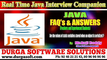 are the values of static variables stored when an object is serialized ?