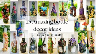 25 Amazing Bottle Art Ideas | Altered Bottle | AIR DRY CLAY creation