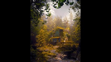 How to create a natural environment with Cinema 4D and Octane (time lapse)