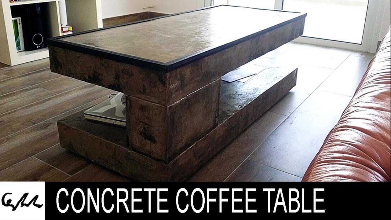 DIY Extreme concrete coffee table - YouTube