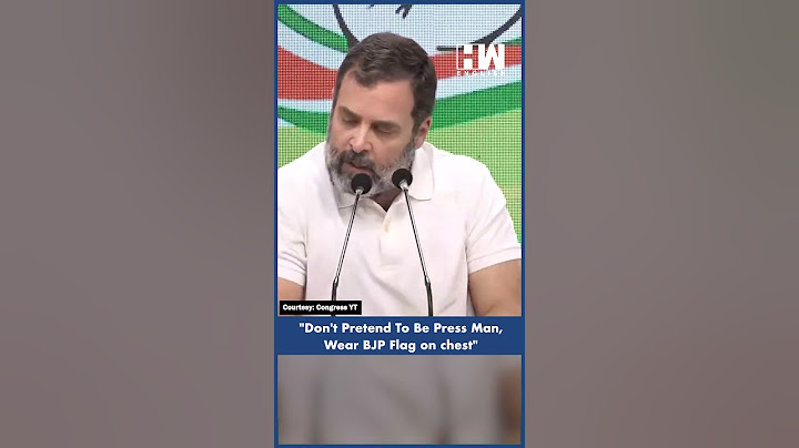 Don't Pretend To Be Press Man, Wear BJP Flag on chest | Rahul Gandhi Disqualification | INC | Adani