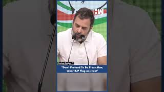 Don't Pretend To Be Press Man, Wear BJP Flag on chest | Rahul Gandhi Disqualification | INC | Adani
