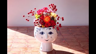 【北欧スタイルのヘッドブーケ】ビヨン・ヴィンブラッドの器に〜 l'atelier bois floral design