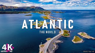 Flying Over Atlantic (4K Uhd) Amazing Beautiful Nature Scenery & Relaxing Music - 4K Video Ultra Hd