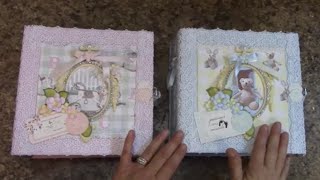 Free step by tutorial on how to make this 8 x 3.5” spine baby album
for boy and girl using first editiion’s it's a or paper collecti...