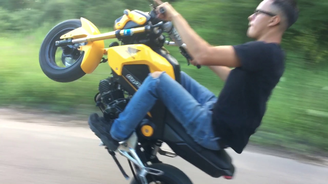 Honda Grom vs Kawaski Z125 Stunt YouTube