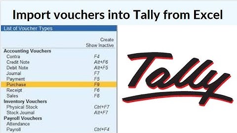 Import vouchers into Tally from Excel