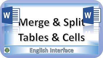 Merge and Split Tables and Cells in Microsoft Word.